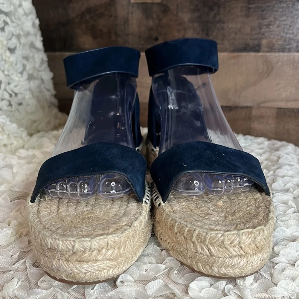Splendid Platform Sandals size 8.5 Navy Blue - Picture 2 of 9
